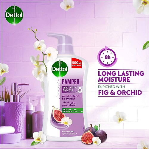 DETTOL PAMPER BODY WASH FIG  & ORCHID 500 ML