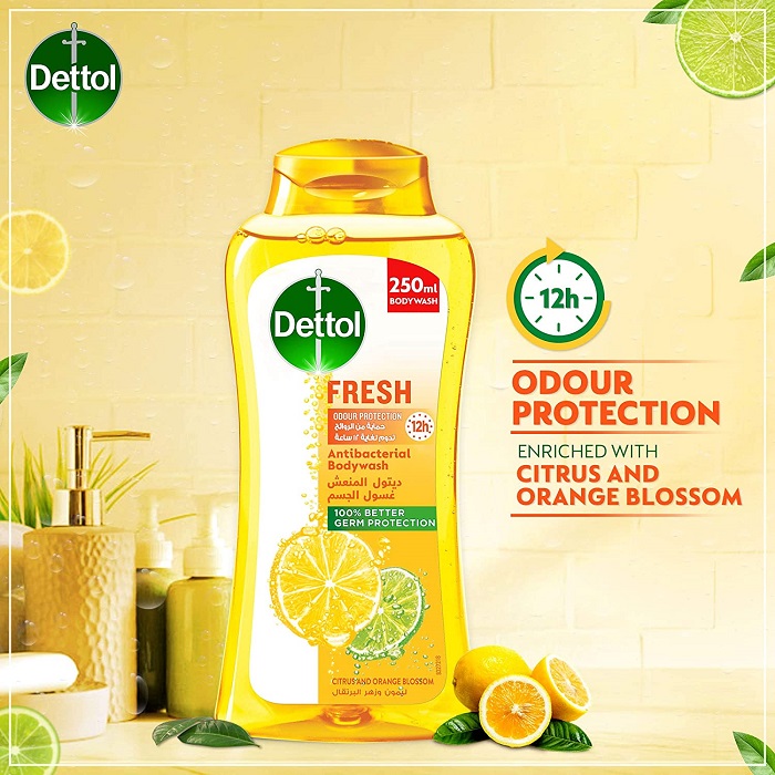 DETTOL BODY WASH FRESH 250ML 2+1 FREE