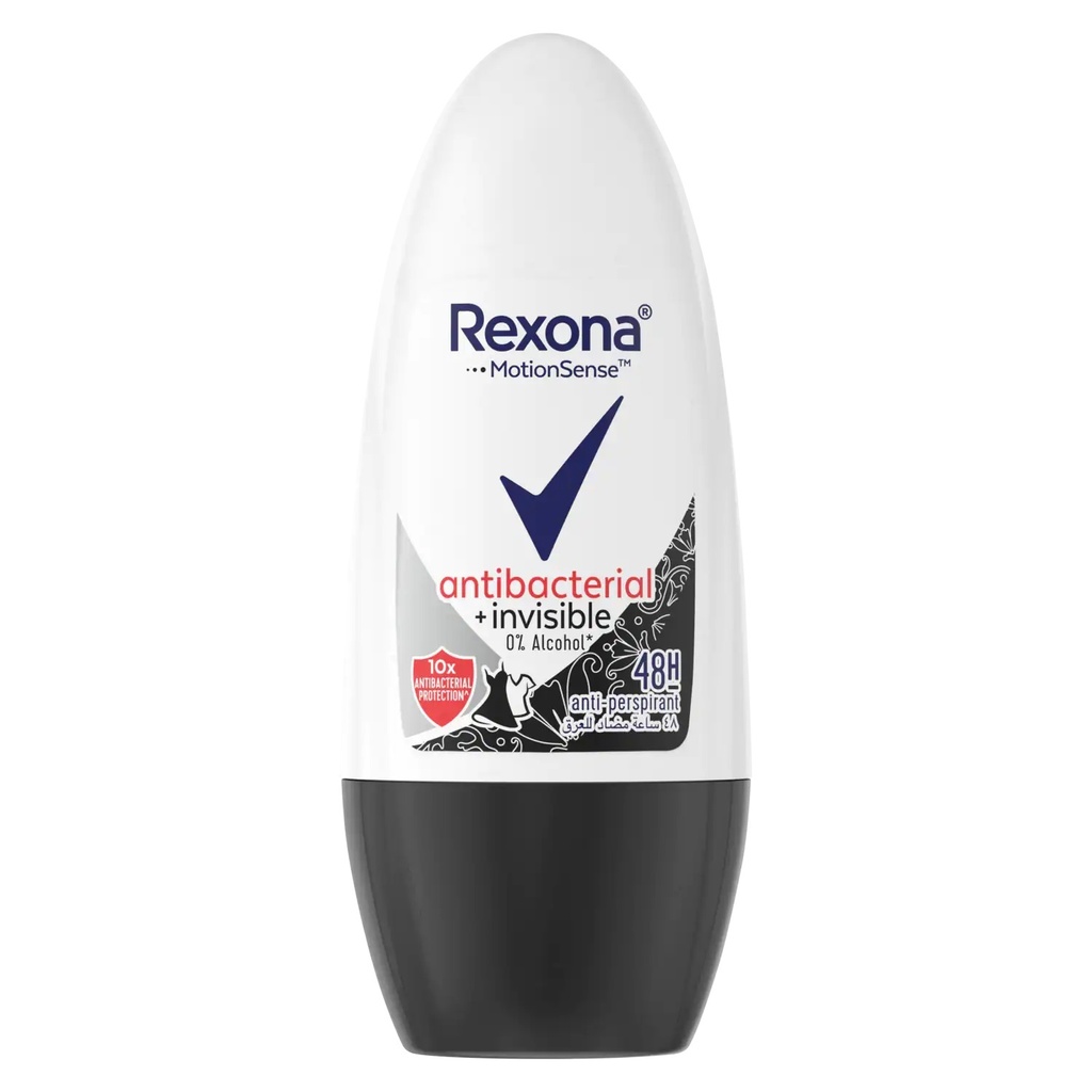 REXONA ANTIBACTERIAL INVISIBLE DEO ROLL WOMEN 50 M