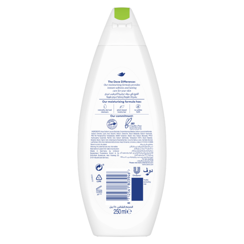 DOVE B-WASH CUC GREEN TEA FRESH TOUCH 250 ML