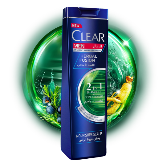 CLEAR SHAMPOO HERBAL FUSION MEN GINSENG400 ML