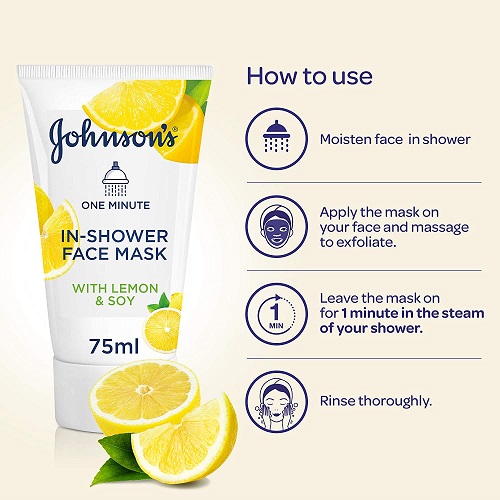 JOHNSON IN SHOWER FACE MASK LEMON SOY75 ML 