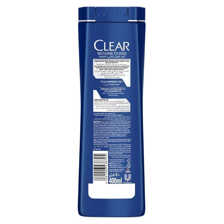 CLEAR SHAMPOO STYLE EXPRESS 2 IN 1 400 ML