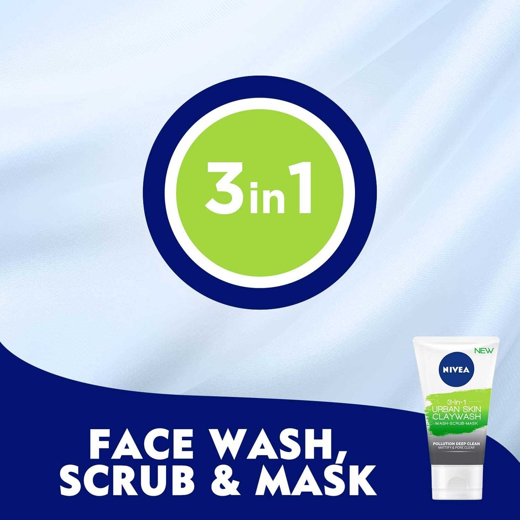 NIVEA URBAN SKIN CLYWASH 150 ML 