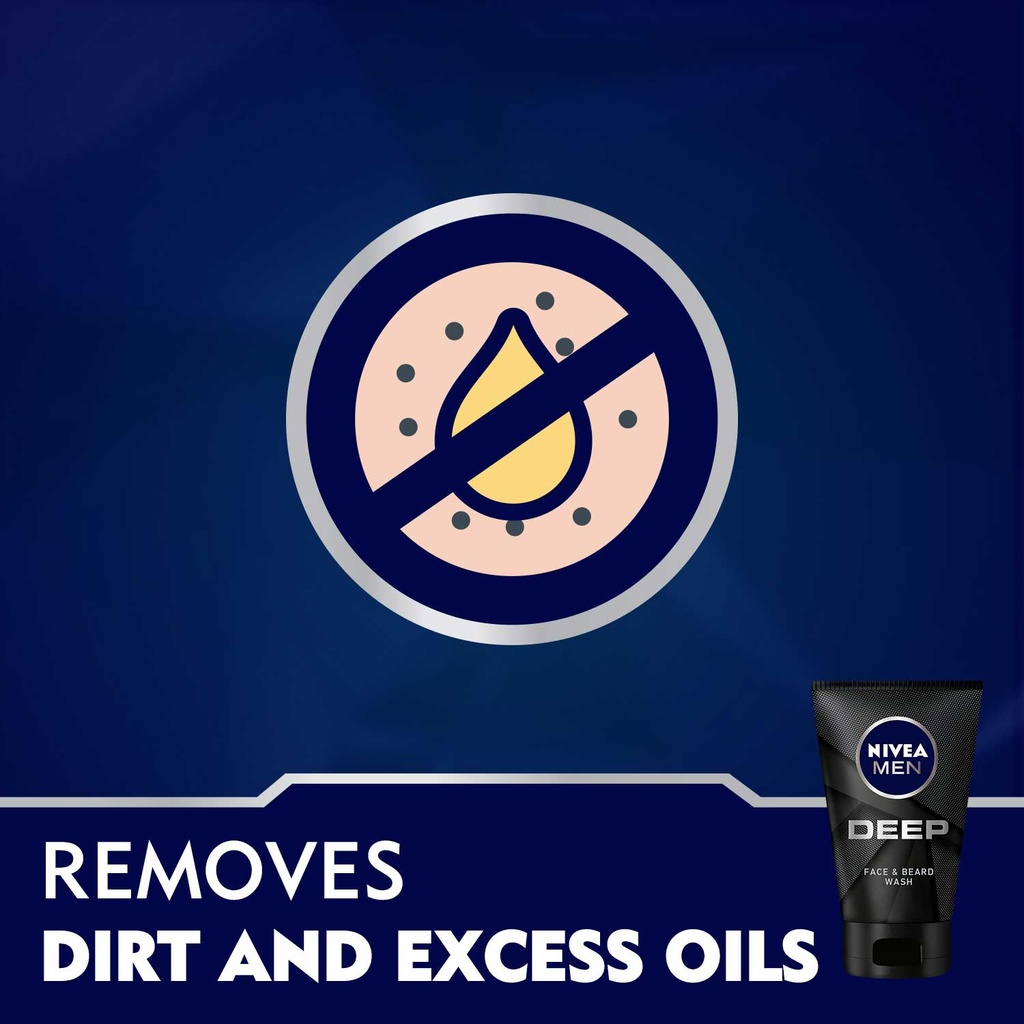 NIVEA MEN DEEP CLEAN FACE BREAD WASH 100 ML