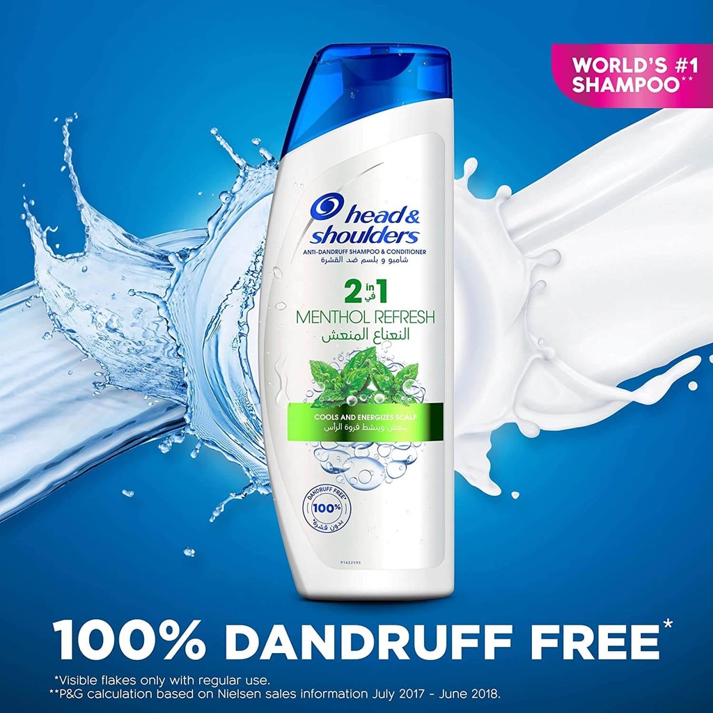 HEAD & SHOULDERS SHAMPOO MENTHOL REFRESHING 400 ML