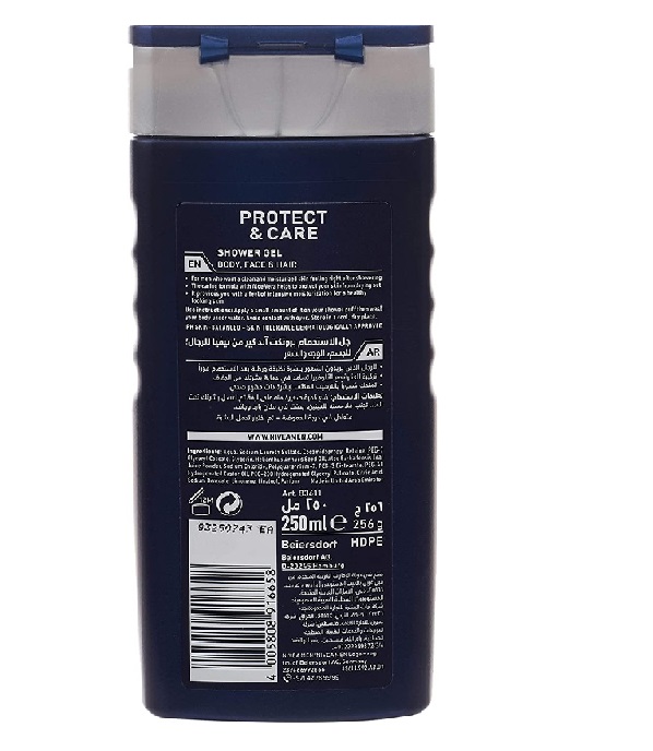 NIVEA FOR MEN PROTECT&CARE SHOWER GEL 250ML