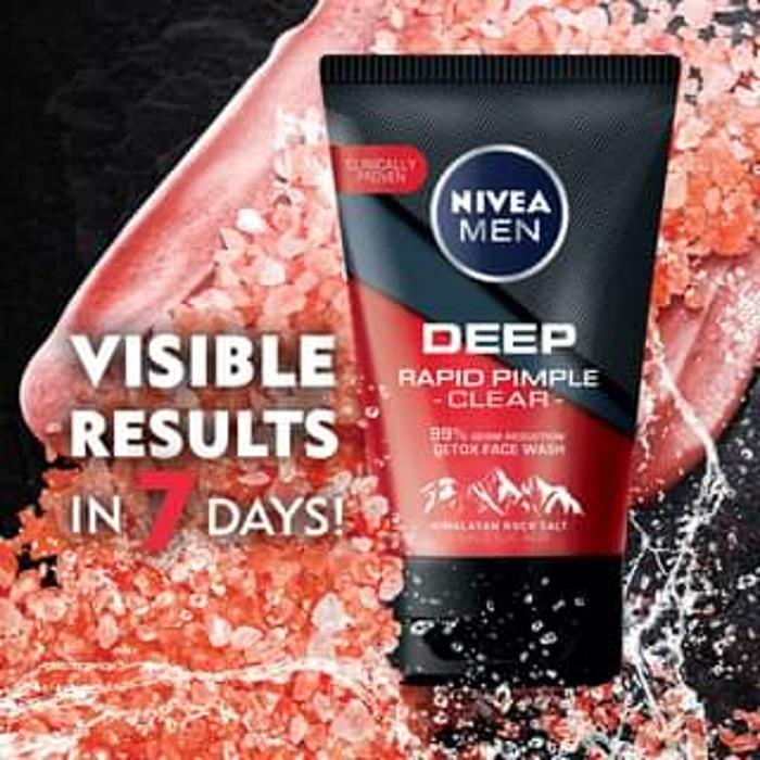 NIVEA DEEP RAPID CLEAR PIMPLES And OIL FACE WASH 100ML