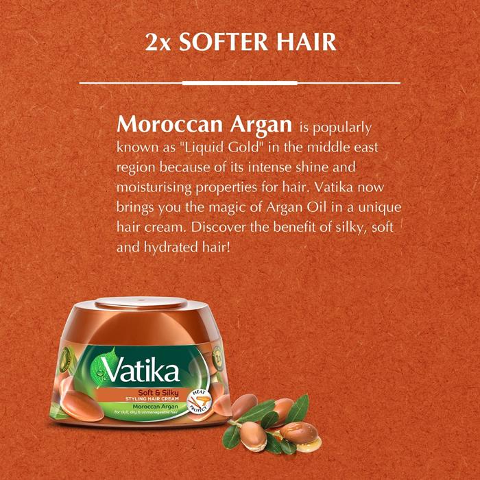 VATIKA HAIR CREAM ARGAN SOFT SILKY 210 ML