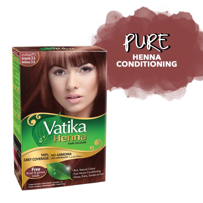 VATIKA HENNA HAIR COLOURS BURGUNDY 3.6