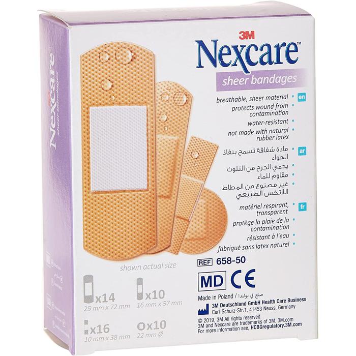 NEXCARE 658-50 BANDAGES SHEER ASSORTED