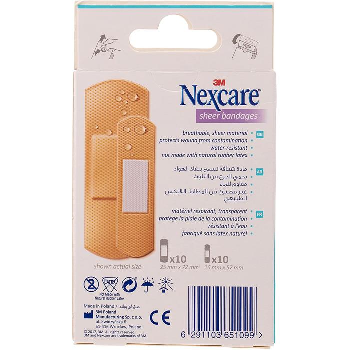 NEXCARE BANDAGE 20 ASSORTED SHEER 658-20