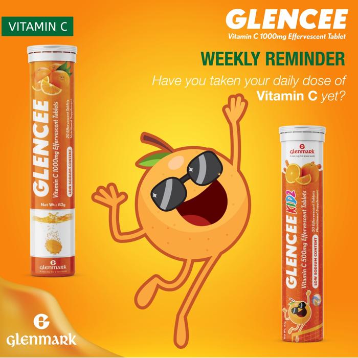 GLENCEE VITAMIN C 1000 MG EFF 20 TAB