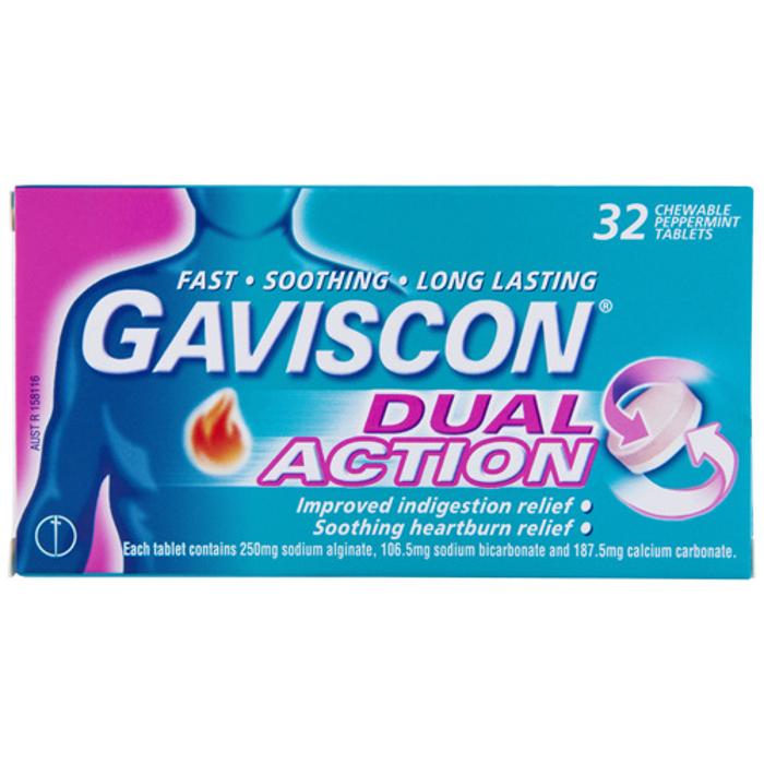 GAVISCON DOUBLE ACTION 32 TAB