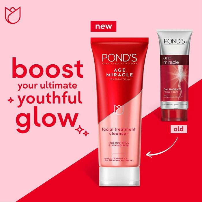 PONDS AGE MIRACLE CELL REGEN FACIAL FOAM 100ML