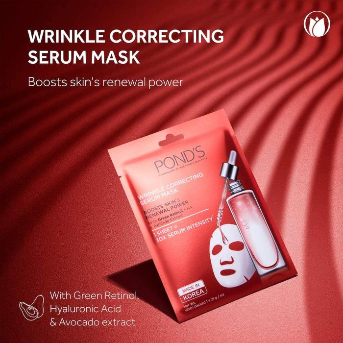 PONDS WRINKLE CORRECTING SERUM MASK 21 G