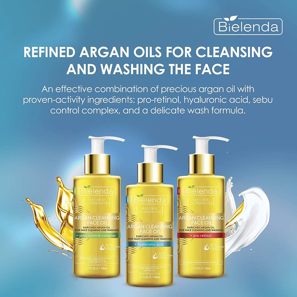 BIELENDA ARGAN CLEANSING FACE OIL + HYALURONIC ACID