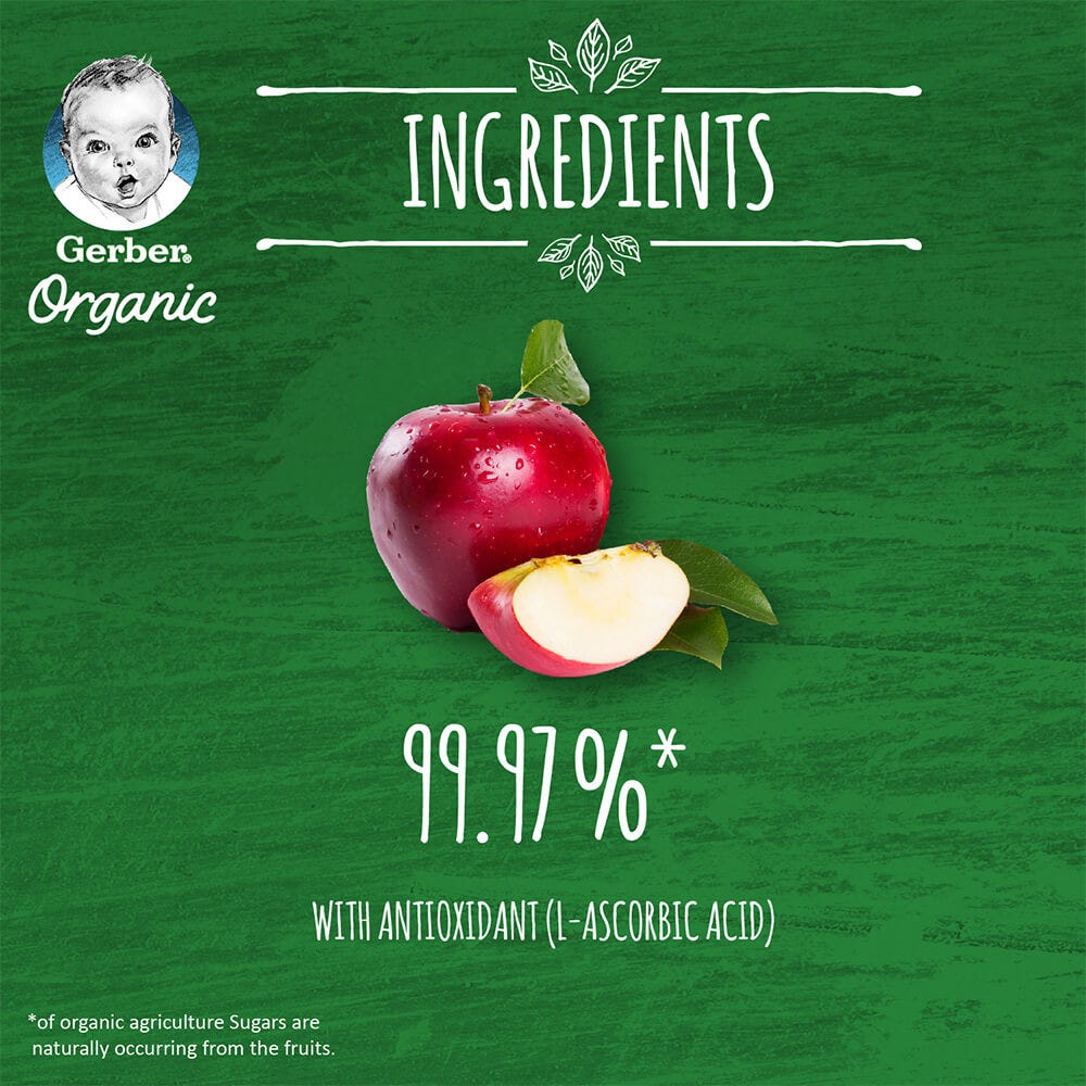 GERBER ORGANIC  APPLE 90 GM 