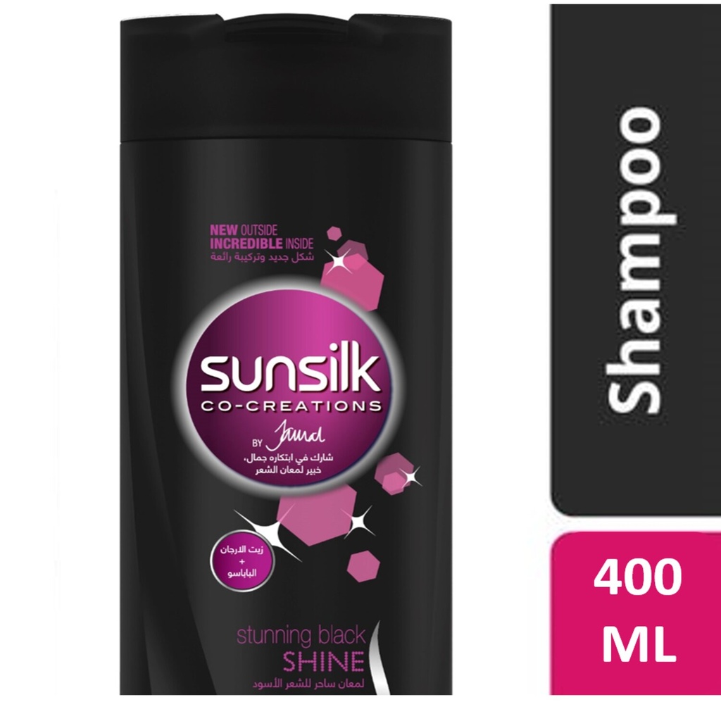 SUNSILK SHAMPOO STUNNING BLACK SHINE 400