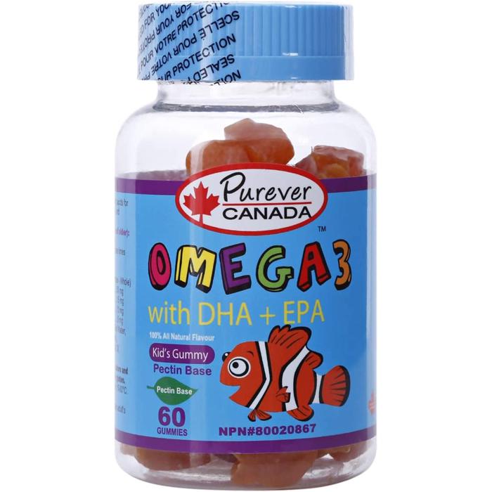 PUREVER CANADA OMEGA 3 WITH DHA+EPA 60 GUM