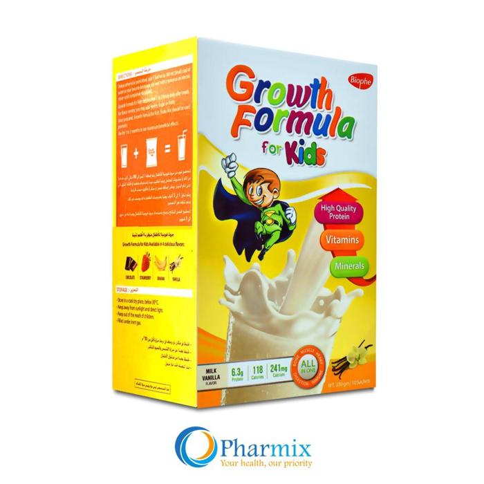 GROWTH FORMULA FOR KIDS VANILLA 10 SACHETS