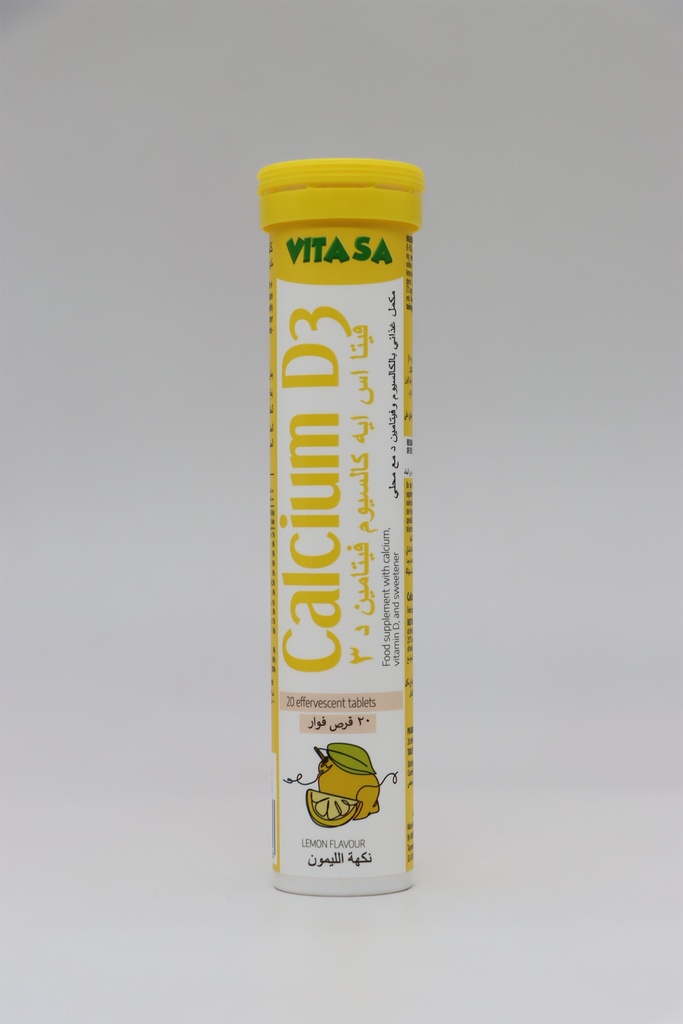 Vita SA Calcium D3 effervescent tablets (20tabs)