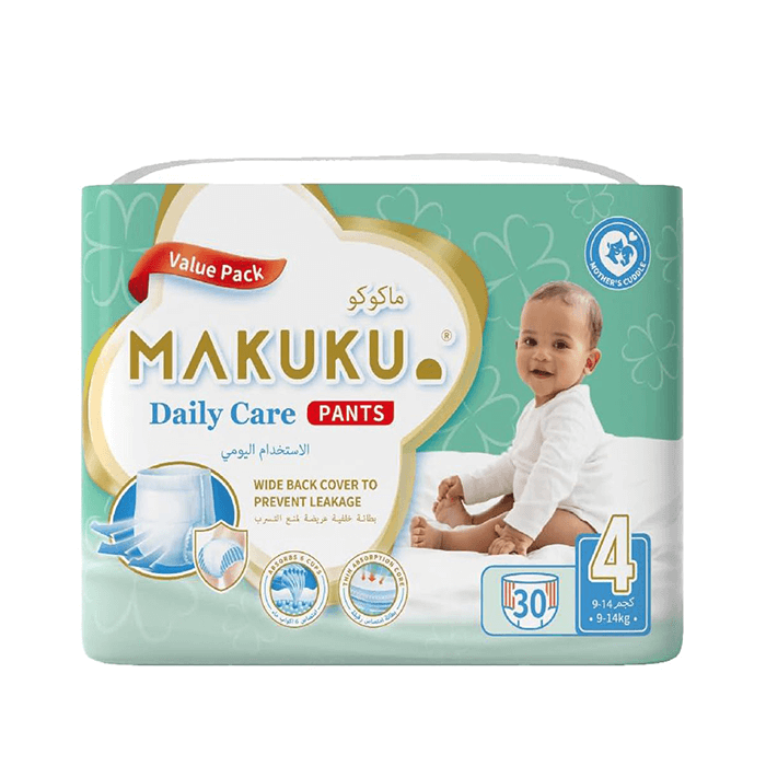 MAKUKU DAILY CARE PANTS NO 4 L (9-14KG)30 DIAPER 0302