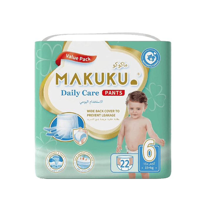 MAKUKU DAILY CARE PANTS NO 6 XXL (15+KG)22 DIAPER 0340