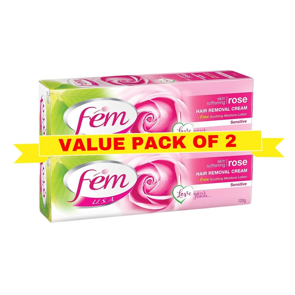 FEM HAIR REMOVAL ROSE CREAM 120ML TWIN PACK 20 %OF