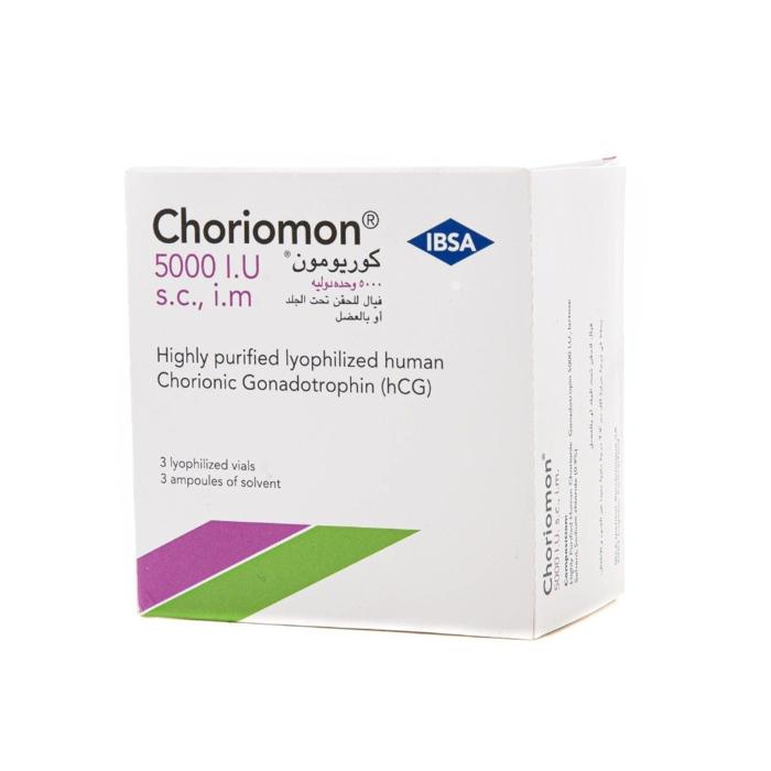 CHORIOMON 5000 I.U 3 VIALS