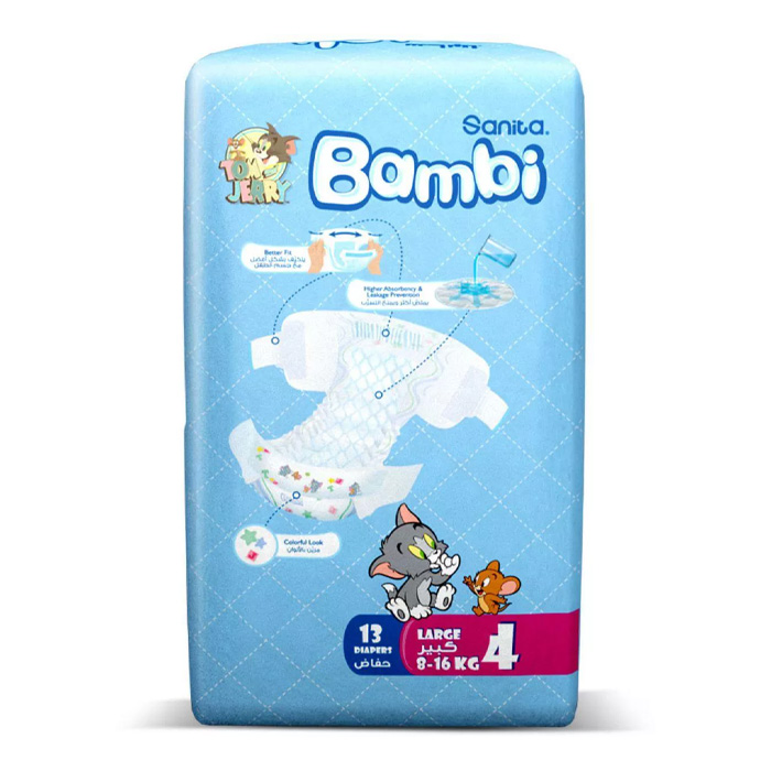 Bambi Diapers #4 13 Diaper  1 Pack