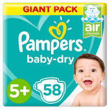 PAMPERS JUNIOR MEGA NO 5 PLUS 13 X 20 KG 2 X 58