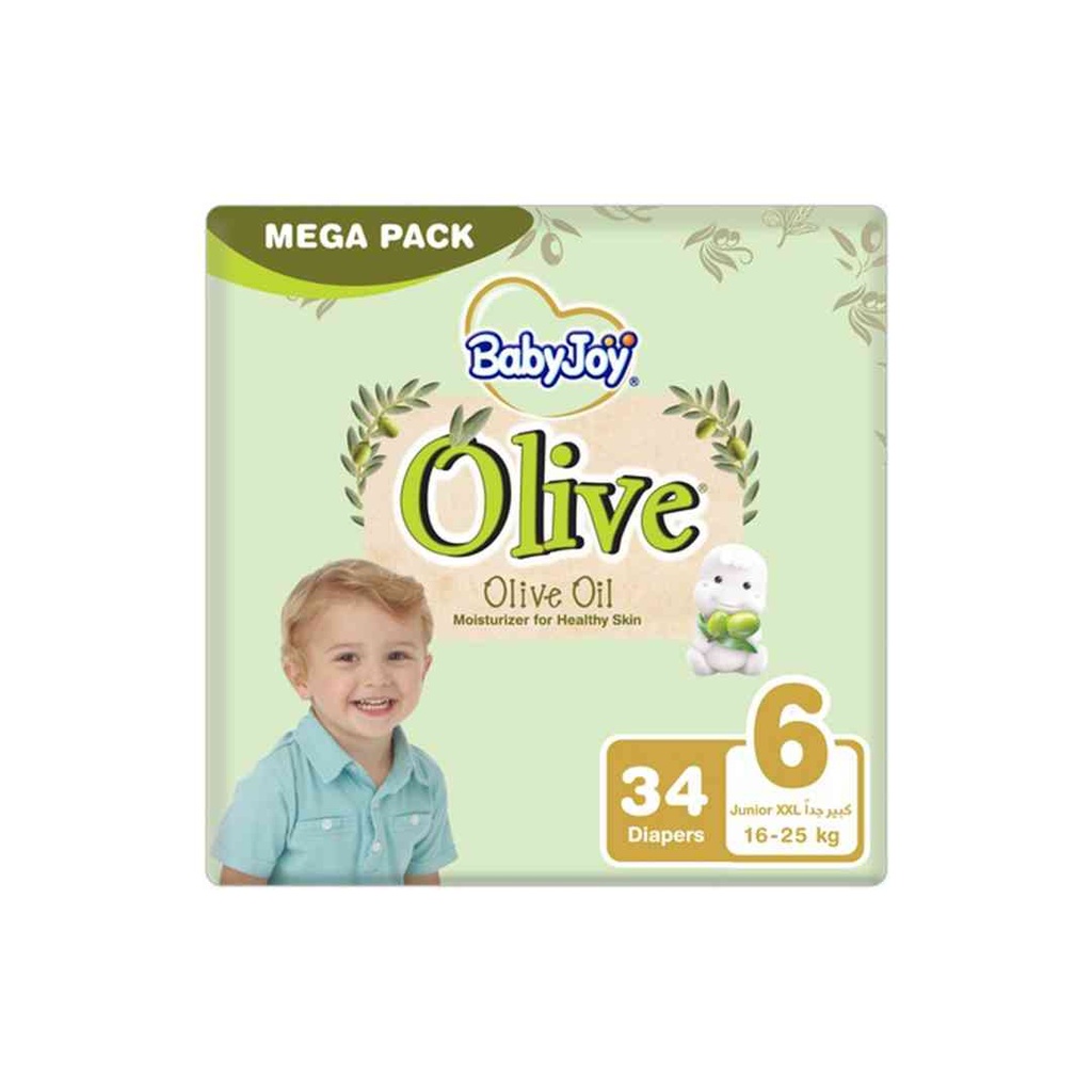 BABY JOY  OLIVE OIL  NO 6 XXL 3.X 34 1 Pack
