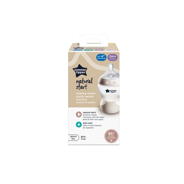 TOMMEE BOTTLE CLOSER TO NATURE 0M+ 260ML DECORATED