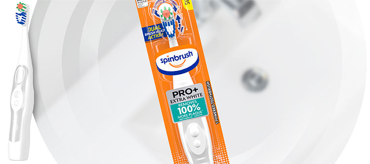 SPINBRUSH PRO+ EXTRA WHITE EXTRA BLANC