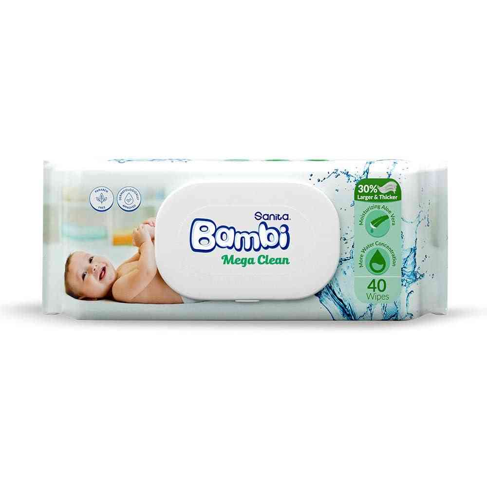 BAMBI MEGA CLEAN WIPES 40 2+1 FREE 1874