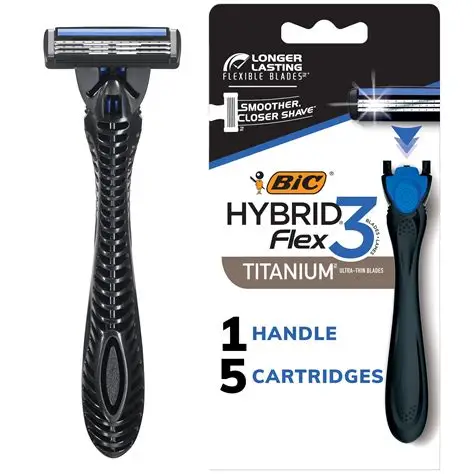 BIC FLEX 3 HYBRID RAZOR  4 + 1 FREE