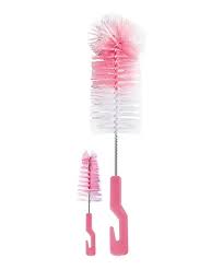 OPTIMAL BRUSH SET FOR FEEDING BOTTLES AND NIPPLES PINK