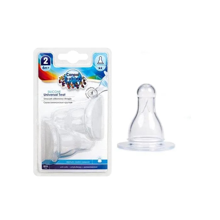 CANPOOL SILICONE TEAT MEDIUM 2 PCS 018/116