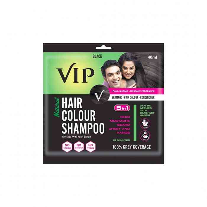 VIP HAIR COLOUR SHAMPOO 40 ML - BLACK
