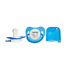 OPTIMAL ROUND NIPPLE SILICONE PACIFIER 0-6M OPB 1066 BLUE