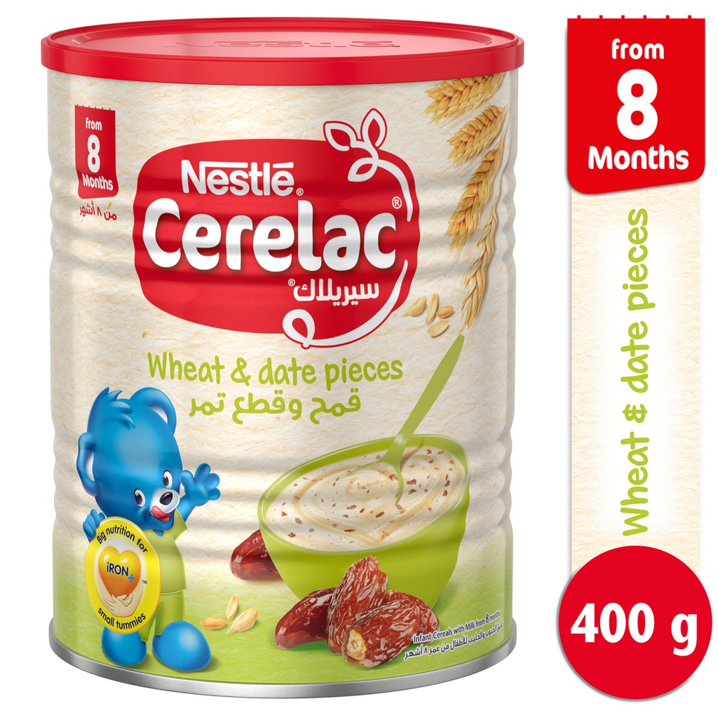 CERELAC WHEAT & MILK WITH DATE PIECES 400 G