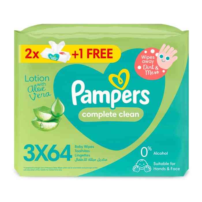 PAMPERS ALOE FRESH WIPES 64