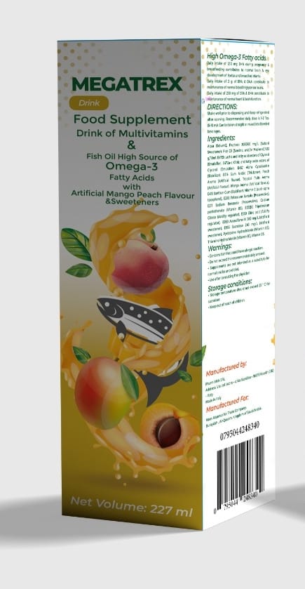 ميجاتريكس اوميجا 3 شراب 227 مل