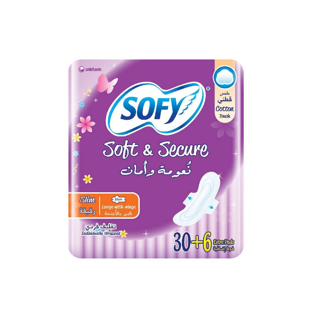 SOFY SLIM LARGE WINGS 6 X 30 (30+6 ) 29CM 52322 1 Pack
