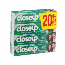 CLOSE UP TP MENTHOL FRESH 4 X 75 ML SPECIAL OFFER