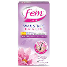 فيم شرائط شمع للساقين والجسم البشره العاديه 20 شريطه شمعيه