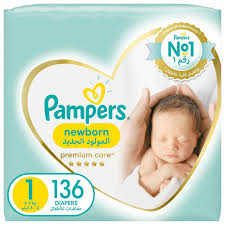PAMPERS NEW BORN NO 1 PREMIUM CARE 1 X 136