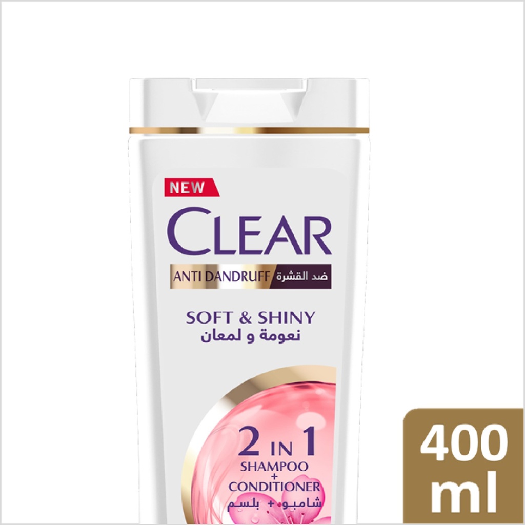 CLEAR SHAMPOO SOFT & SHINY WOMEN 400ML