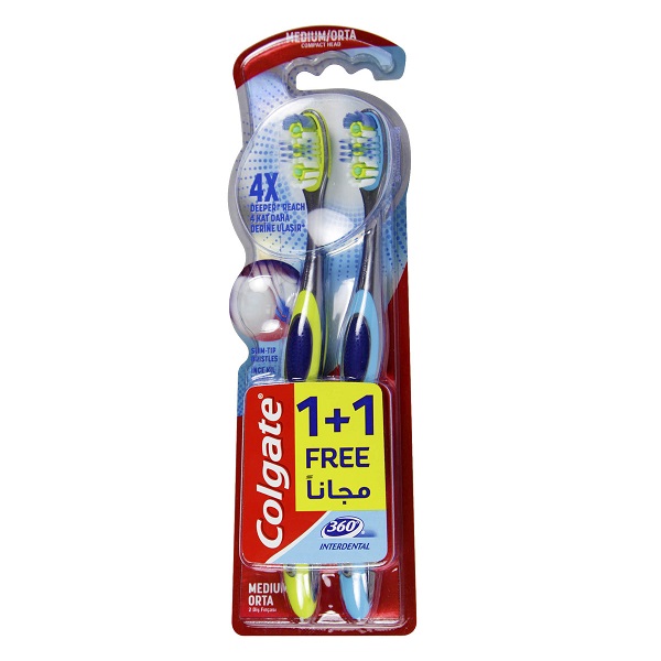 COLGATE 360 INTERDENTAL HEAD 1 + 1  FREE  1584